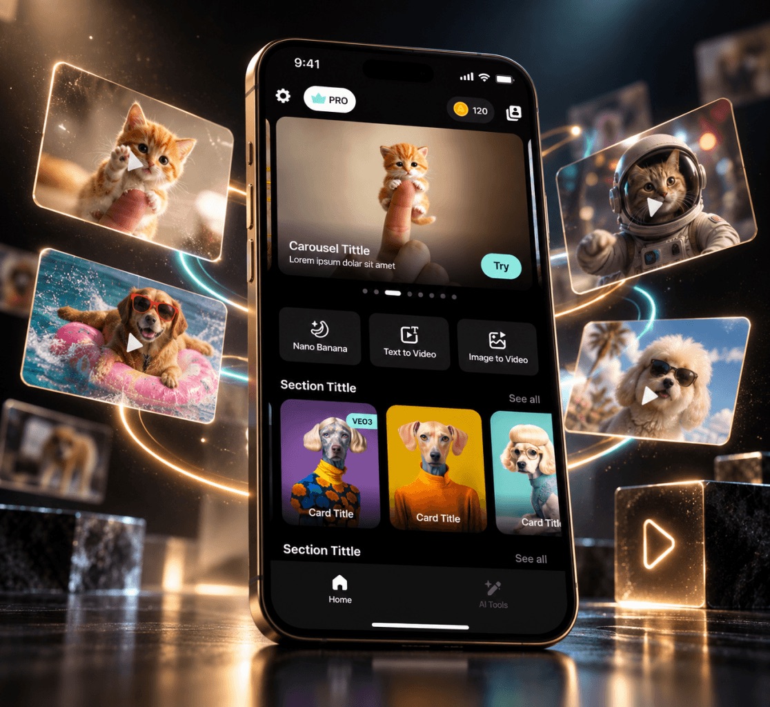 AI Dance Video Maker app on an iPhone
