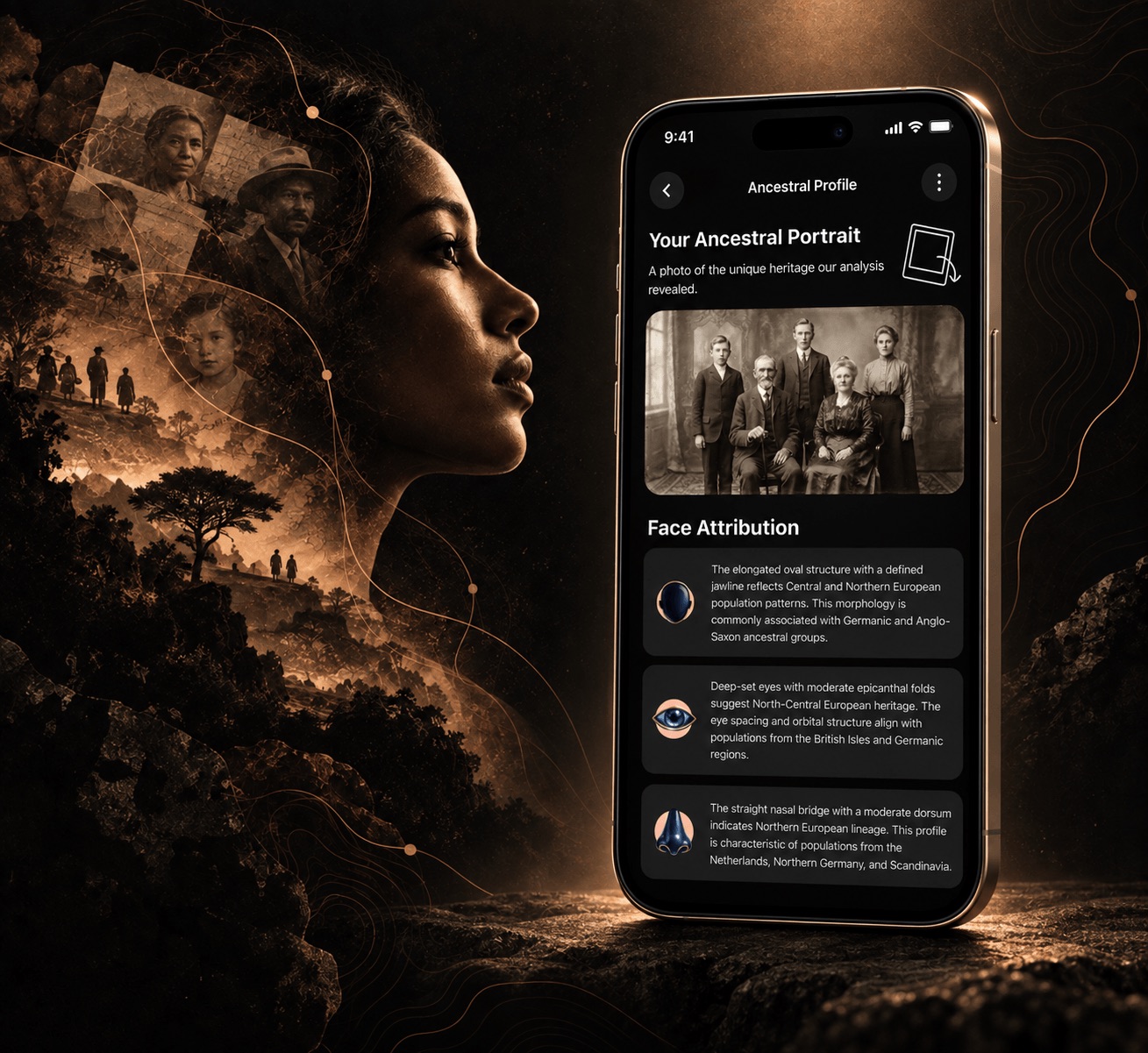 Heritage app on an iPhone